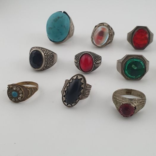 Antique Treasure Jewellery Lot 15 Traditional Brass Statement Rings