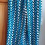 M&S Ladies Blue Printed wide leg trousers Size 10L includes post Image 5