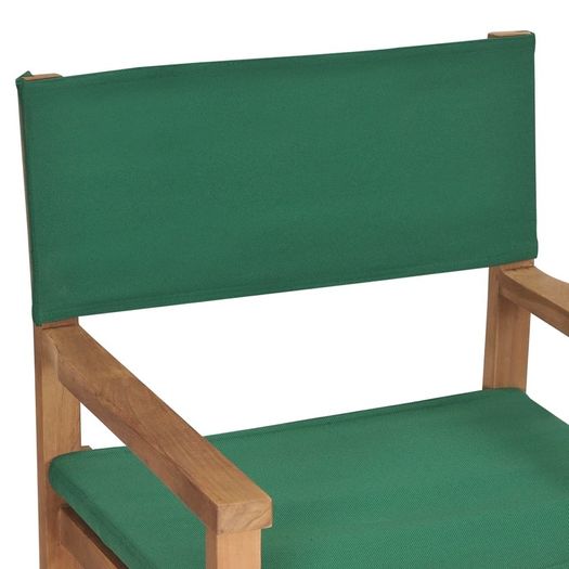 Directors Chair Solid Teak Wood Green