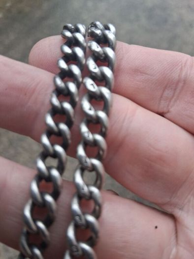 Sterling Silver Albert Chain(All Links Stamped)