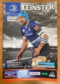 2013 Leinster v Scarlets - RaboDirect Pro12 Programme