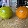 Green and orange tea light holder Image 3