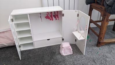 Our Generation 18 inch doll Wooden Wardrobe girls boys toy