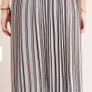 Pillar Pleated Metalic Midi Skirt Image 10