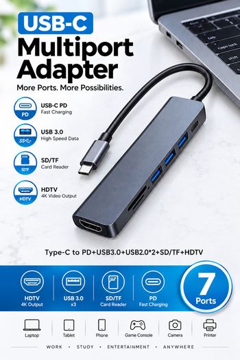USB-C 7-in-1 Multiport Adapter Hub HDMI
