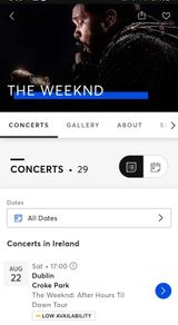 The Weeknd x 3 Pitch Standing (Sat night)