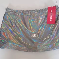 Shein Icon Metallic Skirt / Skort XXS - New with Tags