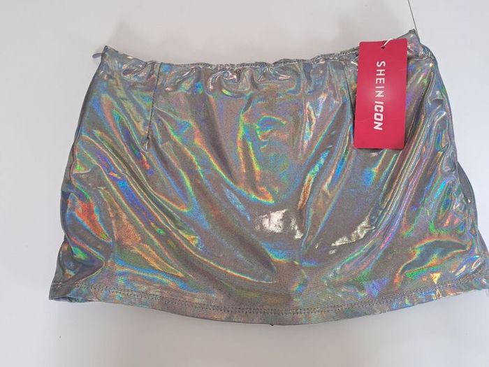 Shein Icon Metallic Skirt / Skort XXS - New with Tags
