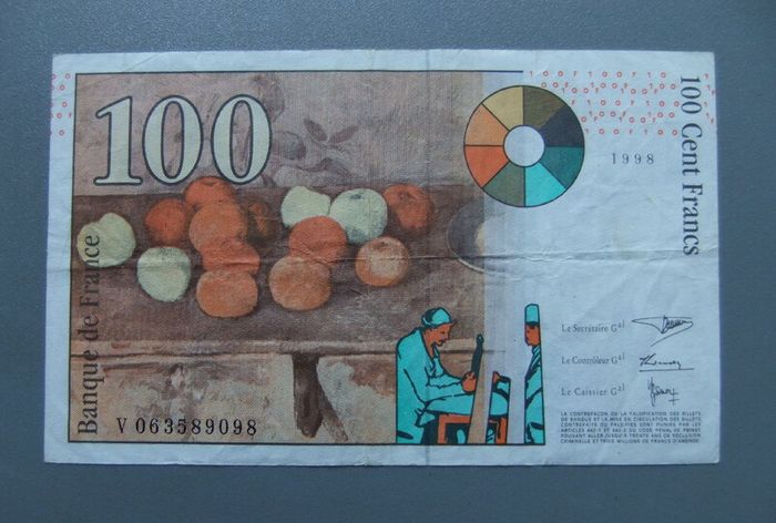 France 1998 Paul Cezanne  - 100 Francs