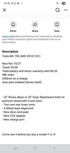 Tesla Model X 2018 open to P/X