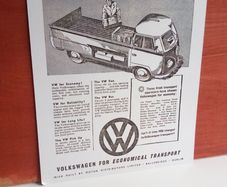 Vw Pick Up Irish 1955 Advert Poster Ireland, Irish Memorabilia