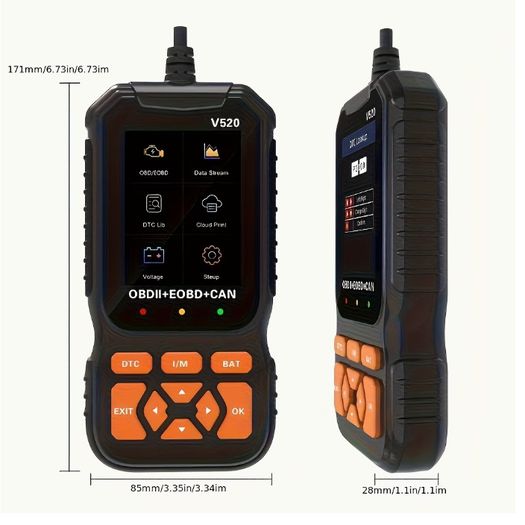 Professional OBD2 Diagnostic Scanner Tool, USB-Powered Engine Fault Detector,