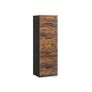 4 Drawer Lockable Filing Cabinet for A4 Files Rustic Brown and Black Image 3