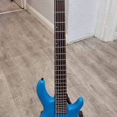 Cort C5 Deluxe Candy Blue 5 String Bass Guitar