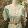 Italian Privilegio Beige and blue floral dress Image 2