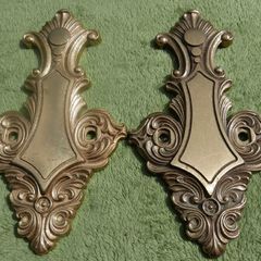 Vintage Ornate , Brass  Plates