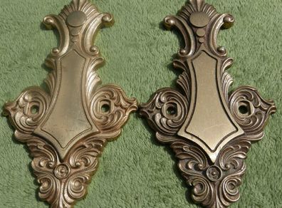 Vintage Ornate , Brass  Plates