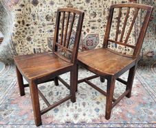 Pair of antique oak chairs circa 1800
