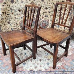 Pair of antique oak chairs circa 1800
