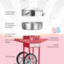Electric Cotton Candy Machine with Cart Stainless Steel Bowl Image 5