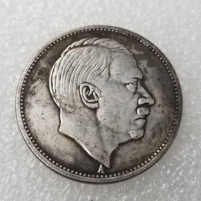 Ww2 Mark German Coin  Hitler Luftwaffe Swastika Nazi Warplane  Reichsmark