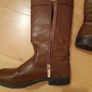 Girl's brown leather boots, size 35 Image 5