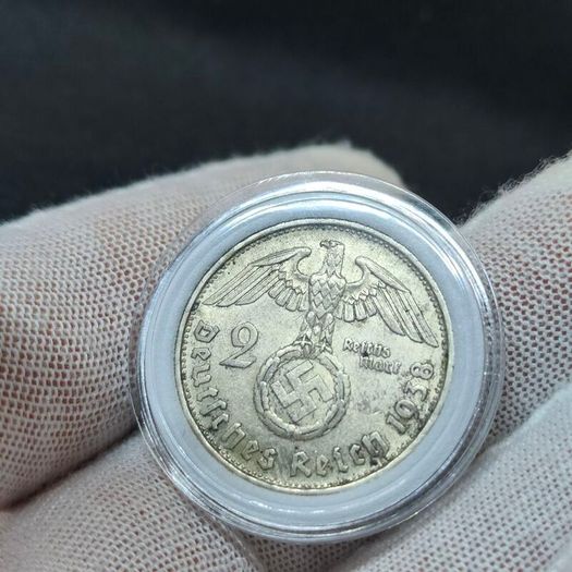 2 Reichsmark 1938 B Vienna WW2 Silver Coin third Reich