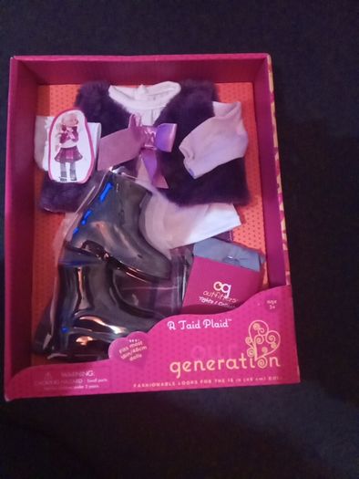our generation a taid plaid clothes set, brand new