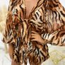 Set of oversize shirt + shorts with a brown tiger pattern Image 3