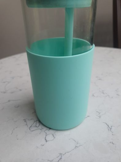 TRONCO Glass Tumbler with Bamboo lid Silicone Sleeve and Straw