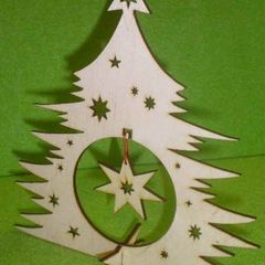 Christmas Xmas 3D Wooden Tree Craft Decoration Craft Decor