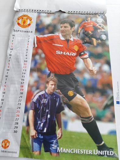 Vintage Man United 1999 calendar