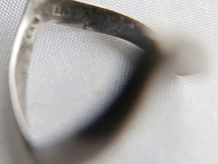 Vintage Sterling Silver Double Wishbone Band Ring size P - 2,10g