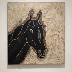 Mixed Media Original 3 Foot Square Horse