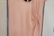 H&amp;M salmon ruched side dress Sz 10UK
