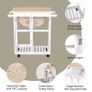 Foldable Kitchen Trolley Island Set with Casters 2 Barstool Chairs Folding Table Drop Leaf Storable Bottom Apartment Dorm Image 2