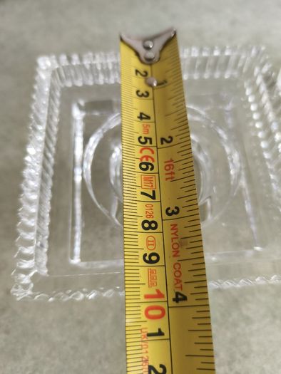 Set Of 2 Galway Crystal Square Candleholder Or Night Light Holders.