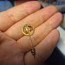 Vintage Sport Pin Badge Athletics Discus Throw Image 3