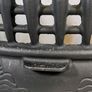 Fire Front Fret Grate Matt Black Cast Heavy Iron Medieval Spiked Fireplace Image 5