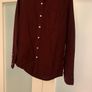 American Eagle Mens Burgundy Shirt Image 4