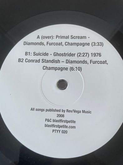 Primal Scream / Suicide / Conrad Standish - #4 Alan Vega 70th Birthday Limited Edition EP Series