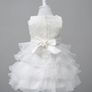 New Girls Wedding Bow Ball Gown Party Bridesmaid Formal Princess Dress size 18-24mths Image 2