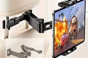 1pc Car Headrest Tablet Mount, 3-In-1 Long Arm Car Backseat Holder, 360 Degree Rotatable