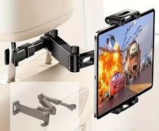 1pc Car Headrest Tablet Mount, 3-In-1 Long Arm Car Backseat Holder, 360 Degree Rotatable