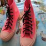 converse chuck taylor hi tops, neon orange Image 9