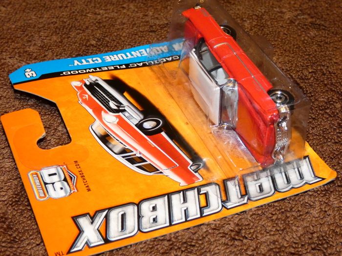 Matchbox 1955 Cadillac Fleetwood Red Body White Top 60th Anniversary Mbx Adventure City 2012