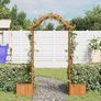 Solid Fir Wood Garden Pergola with Planter, Outdoor Wooden Climbing Plant Support for Patio, Garden & Backyard Image 2
