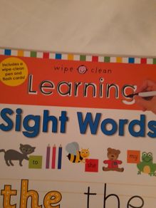 Educational book, Dry Wipe Learning Sight Words