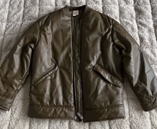 H&M Leather Bomber Jacket