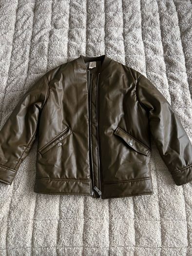 H&M Leather Bomber Jacket